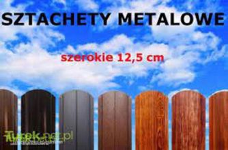 Sztachety metalowe aluocynk SZEROKIE 12,5-13 cm! eleganckie