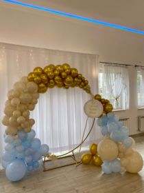 Ścianki balonowe, dekoracje balonowe , napis led