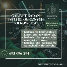 Badania kierowców i operatorów!