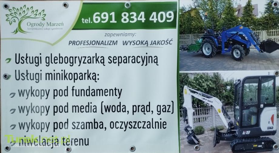 usługi minikoparką i glebogryzarką...