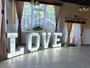 Napis LOVE , Led WYNAJEM, sesja fotograf dj love wesele 18