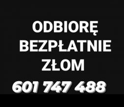 Odbiorę bezpłatnie złom