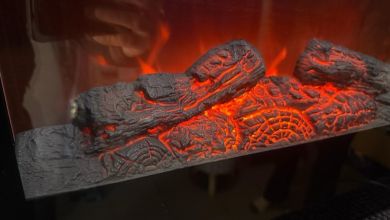 Kominek elektryczny z funkcją grzania