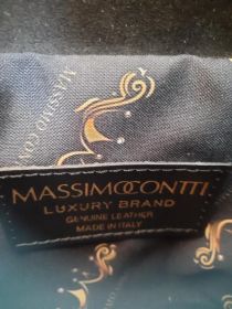 Torebka skórzana Massimo Contti czarna