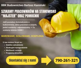 Przyjmę majstra oraz pomocnika