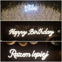 Cyfra led,neon napis led,miłość,razem lepiej
