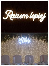 Cyfra led,neon napis led,miłość,razem lepiej