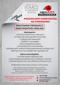 Pracownik produkcji oraz montażu reklam