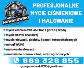 UWAGA! Profesjonalne mycie ciśnieniowe!