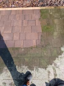 Mycie kostki elewacji dach