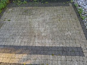 Mycie kostki brukowej elewacji dachów płotów
