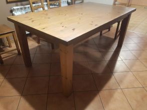 Stół z 8 krzesłami IKEA. Z litego drewna