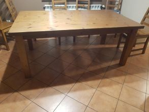 Stół z 8 krzesłami IKEA. Z litego drewna