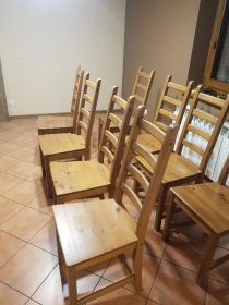 Stół z 8 krzesłami IKEA. Z litego drewna