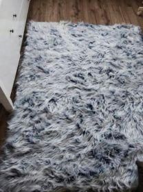Dywan puchowy ombre 160 cm x 120 cm niebieski