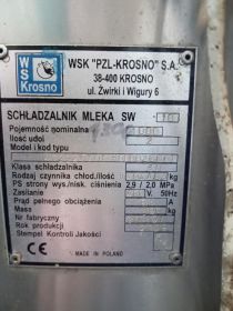 Schładzalnik, zbiornik basen na mleko