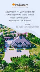 Sala Pod Lasem szuka prowadzącego kelnera sali