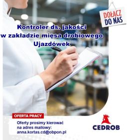 Kontroler ds. Jakości w Zakładzie Mięsa Drobiowego w...