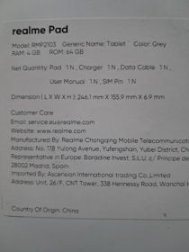 TABLET Realmy Pad 4/64