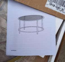 Biurko elektryczne i stolik szklany