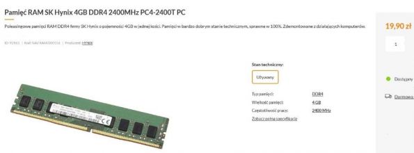 Kupię RAM DDR4 jedną kośc 4GB