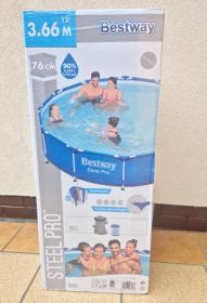 Nowy Basen Stelażowy BESTWAY STEEL PRO 366x76cm z pompą