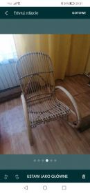 Fotel bambusowy bujany