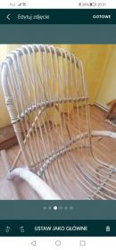 Fotel bambusowy bujany