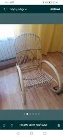 Fotel bambusowy bujany