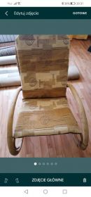 Fotel bambusowy bujany