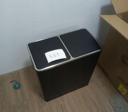 SONGMICS 2-komorowy kosz na śmieci, z 2 wewnętrznymi...