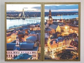 Obraz podświetlany okno dekoracyjne CCRETROILUMINADOS