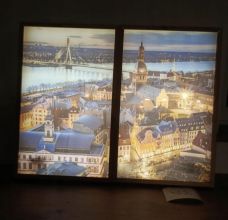 Obraz podświetlany okno dekoracyjne CCRETROILUMINADOS