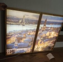 Obraz podświetlany okno dekoracyjne CCRETROILUMINADOS