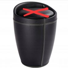 Pufa tapicerowana kosz na pranie Wenko czarny