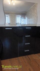 Komoda czarna lustro