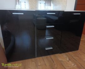 Komoda czarna lustro