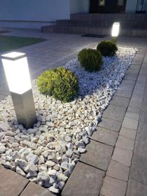 Kamienie ozdobne, kostka brukowa, ziemia ogrodowa