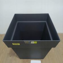 EDA - Kwadratowa doniczka na kwiaty antracyt 87 L