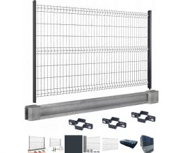 komplet ogrodzenia 1,23x2,5 fi4 antracyt