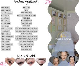 Makijaż, henna pudrowa, laminacja i przedłużanie rzęs !