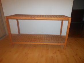 Półka regał na buty drewno kratka
