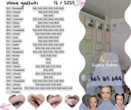 Makijaż, henna pudrowa, laminacja i przedłużanie rzęs !