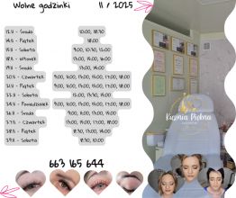 Makijaż, henna pudrowa, laminacja i przedłużanie rzęs !