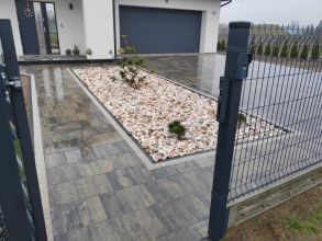 Kamienie ozdobne, kostka brukowa, ziemia ogrodowa