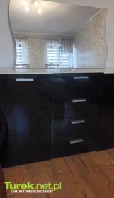 Komoda czarna lustro