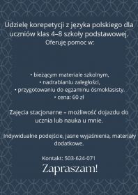 Korepetycje z języka polskiego