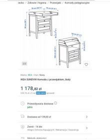 Łóżeczko dziecięce z komodą