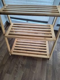 Stojak wieszak półka regał szafka bambusowy nowy...