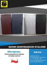 Drzwi gospodarcze garażowe prosto prosto producenta